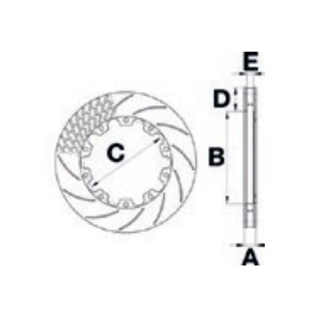 Kit disco de Freno PAGID Endurance  378x34 – Audi RS3 LMS 2017 / Cupra León TCR 2018