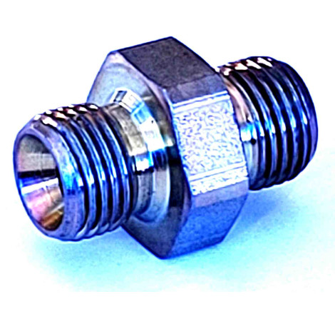 Adaptador M/M 1/8 x 28 BSP Acero Cincado