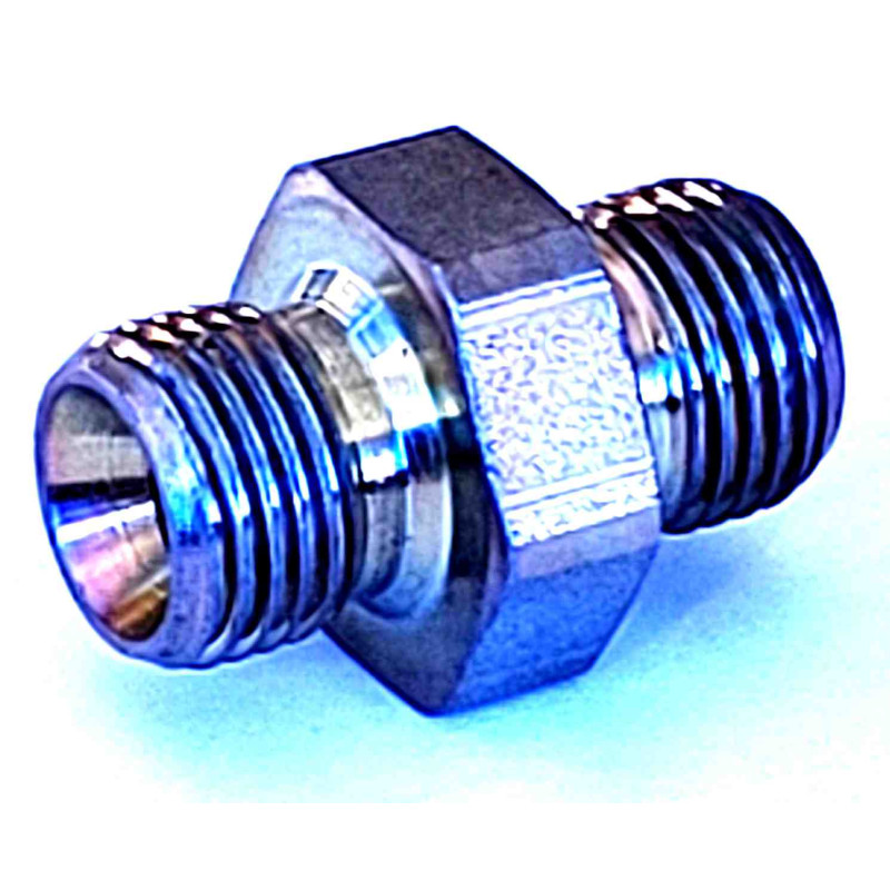 Adaptador M/M 1/8 x 28 BSP Acero Cincado