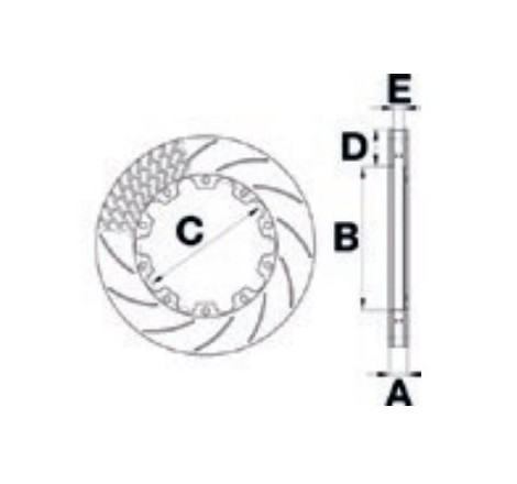 Kit disco de Freno,  AP RACING  378x34 – Audi RS3 LMS 2017 / Cupra León TCR 2018