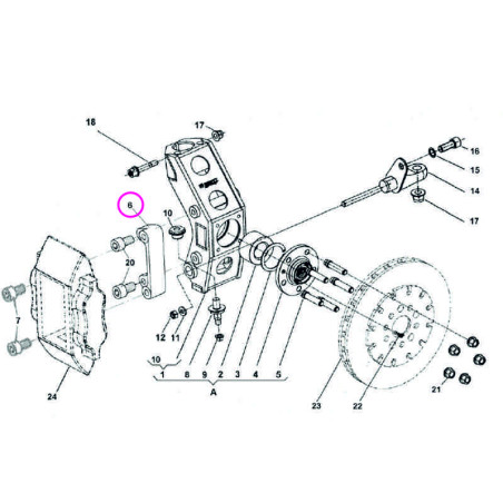 Soporte - pinza freno / Support – brake caliper Leon Supercopa MK1 2005
