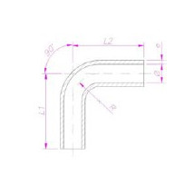 Codo 90º en silicona