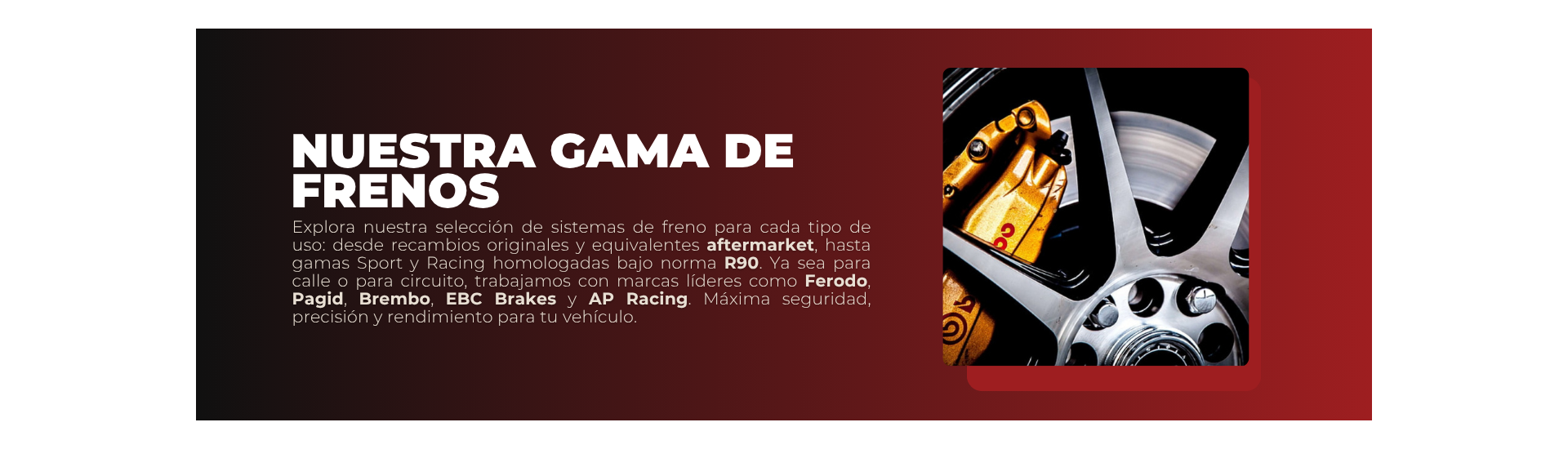 Frenos Sport y Racing | Ferodo, Brembo, AP, EBC | Opcio Racing